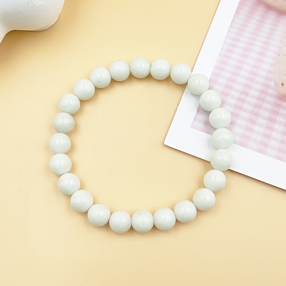 Luminous Bead Bracelet for Women Elastic Rope Synthetic Stone Perfect Gift